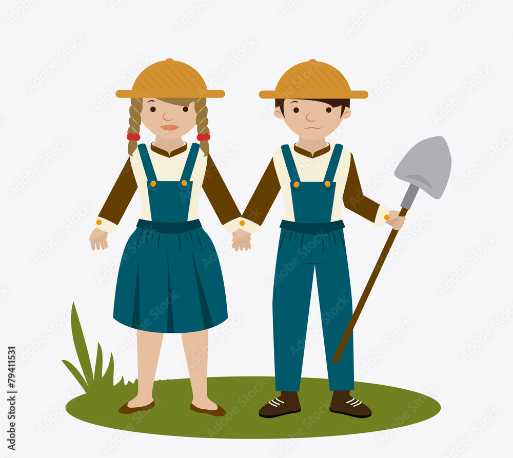 Farm design, vector illustration. Farm design, vector illustration.