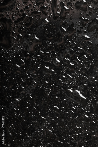 Water drops on glass