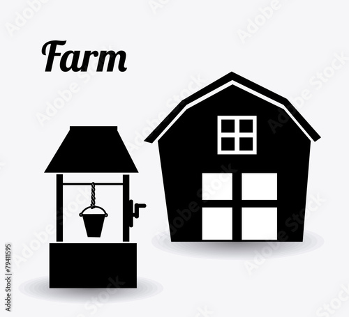Farm design, vector illustration.
