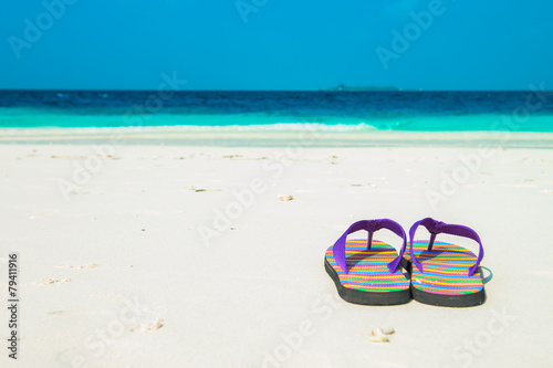 Εκτύπωση καμβά Sand beach and ocean wave, South Male Atoll. Maldives