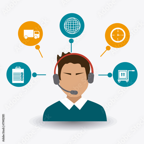 Delivery design, vector illustration.