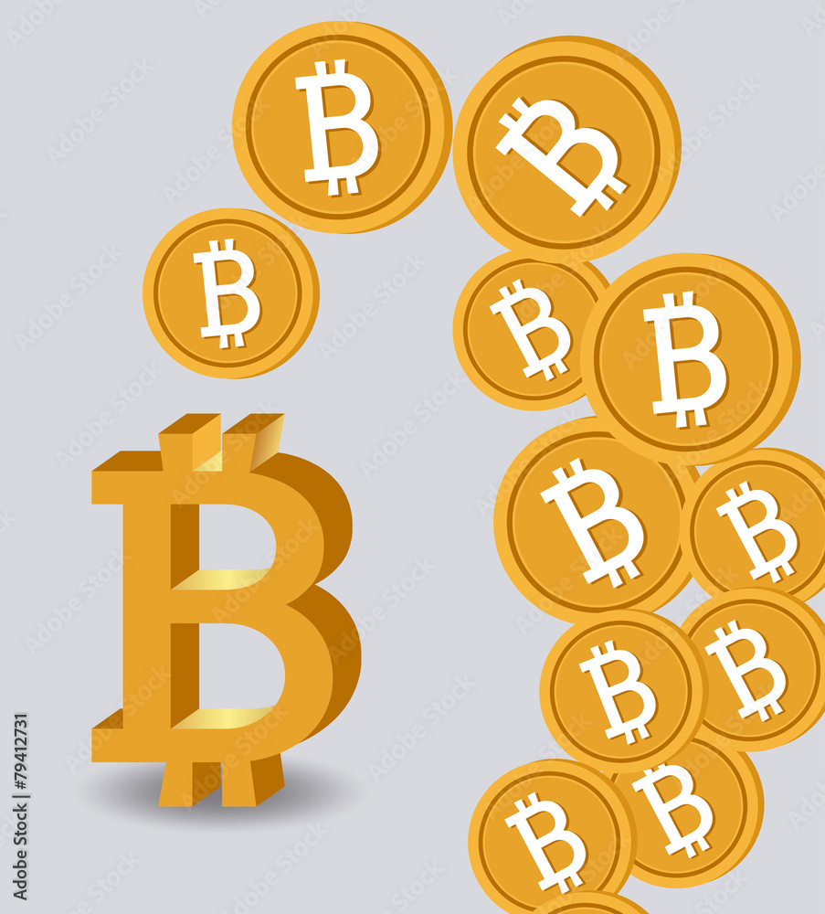 Obraz premium Bitcoin design, vector illustration.