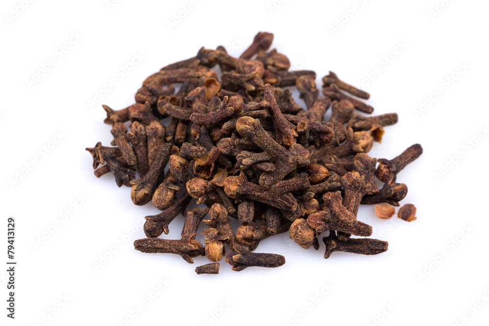 Cloves isolated on white background Cloves isolated on white background
