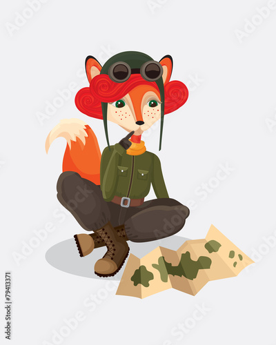 military fox-pilot exploring the map