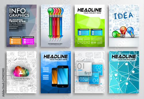 Set of Flyer Design, Infographics Brochure Designs