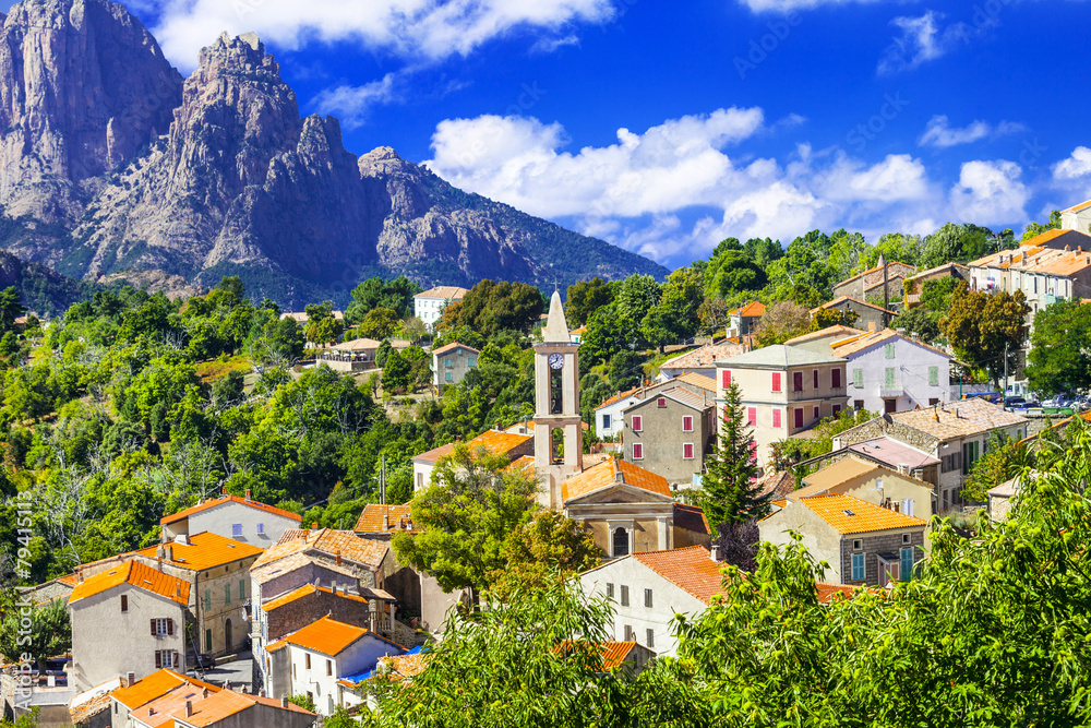 Evisa -pictorial mountain village in Corsica