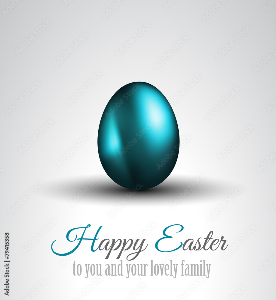 Happy Easter Background with a Colorful Egg with Shadow Happy Easter Background with a Colorful Egg with Shadow