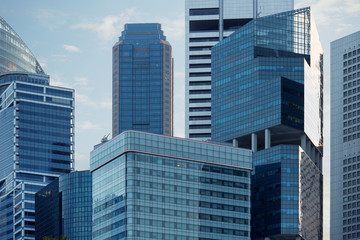 Fotobehang Singapore Moderne wolkenkrabbers in Singapore  © Paulista