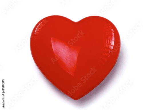 red heart isolated on white background