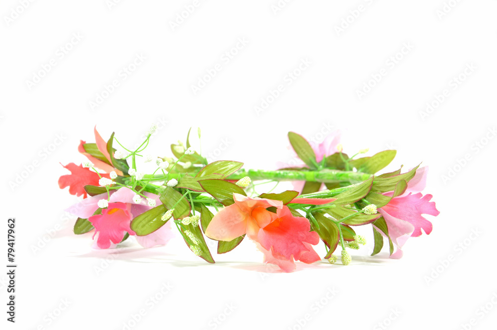 flower crown isolated on white