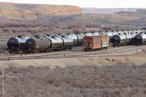 Waiting to fill rail oil tankers © CharlieBird
