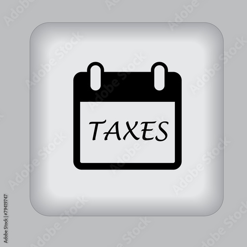 taxes, icon, flat, vector, illustration