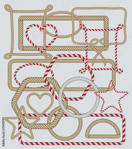 Set of rope frames. EPS8.