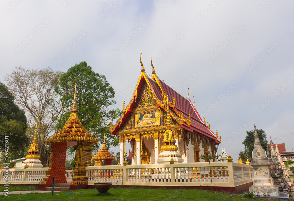 temple with sky background at wat srimahaphot temple with sky background at wat srimahaphot