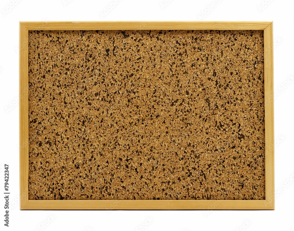 Fototapeta premium Isolated blank corkboard