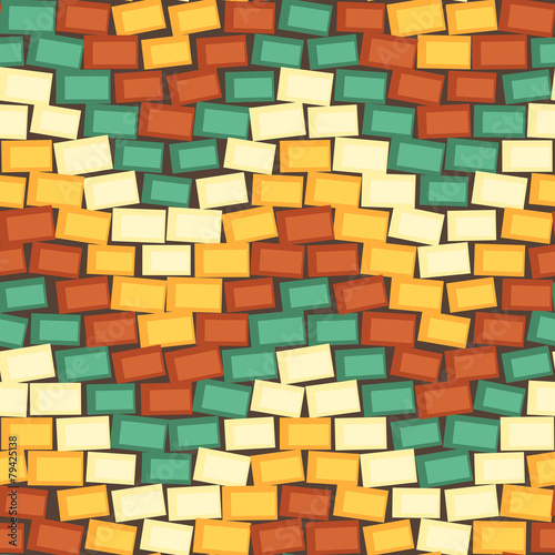 Seamless background made of colorful bricks