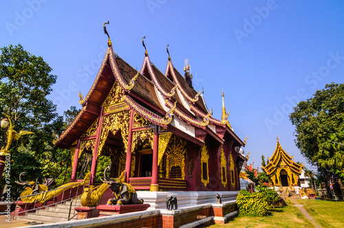 Thai art church building Thailand
