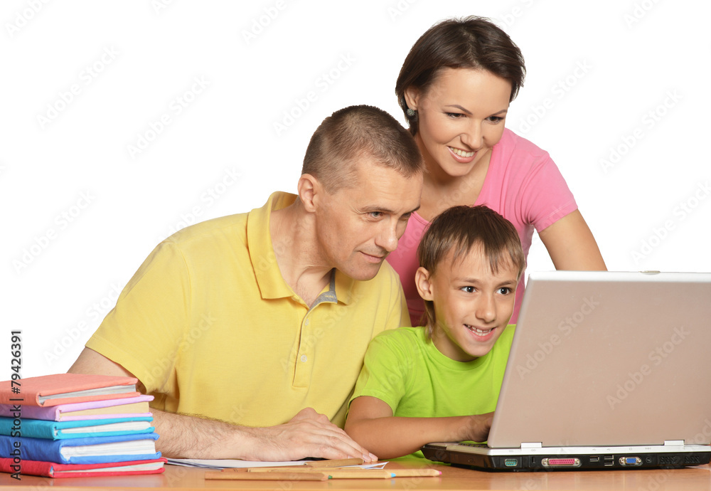 family sitting at the table