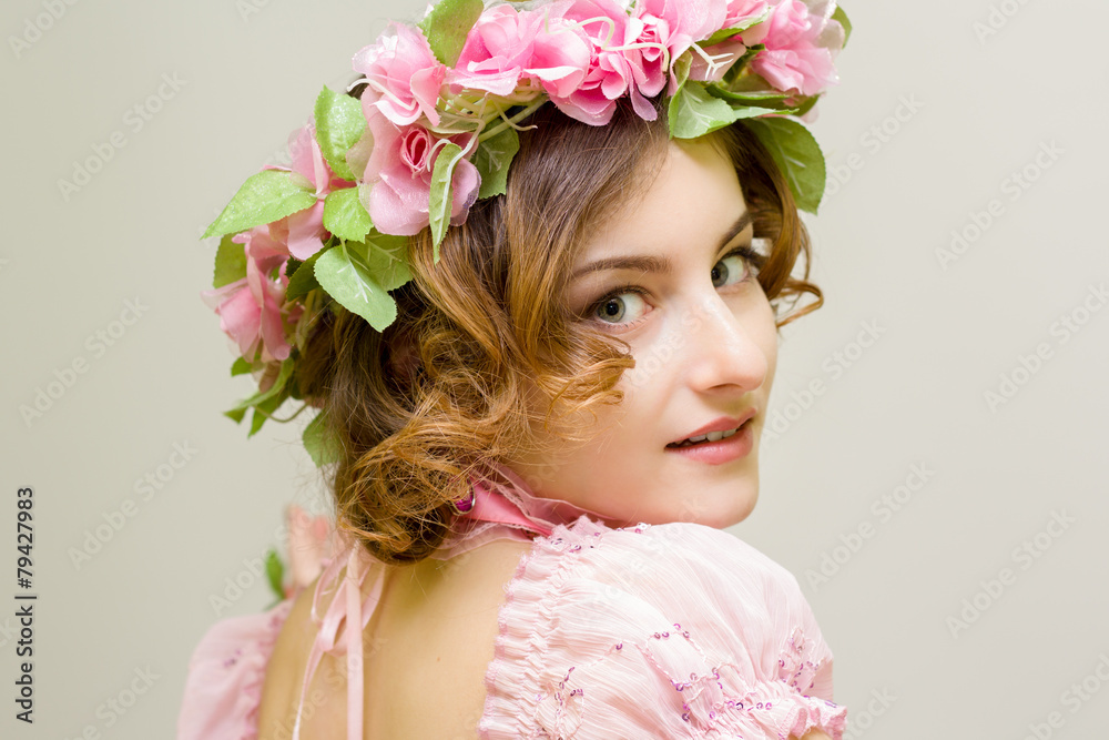 Young woman. Image of spring.
