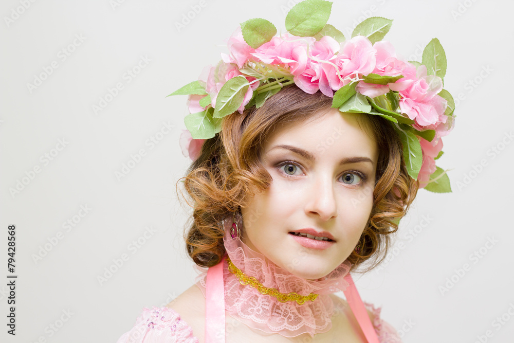 Young woman. Image of spring.