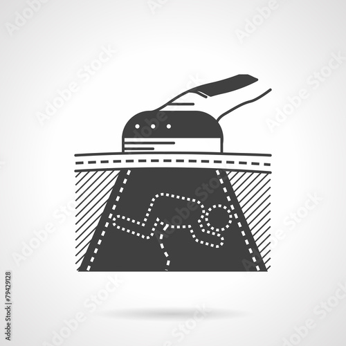 Black vector icon for womb sonogram