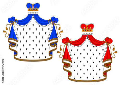 Red and blue royal mantles