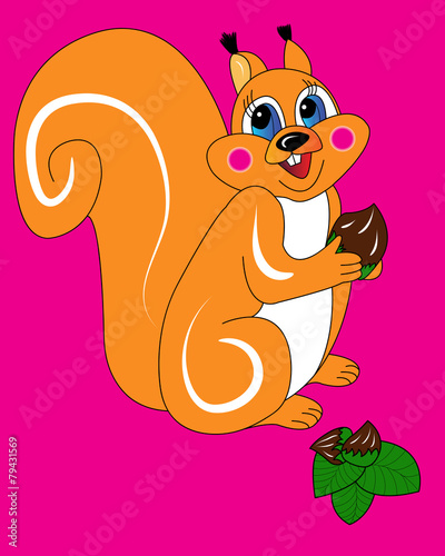 Squirrel with a nut.