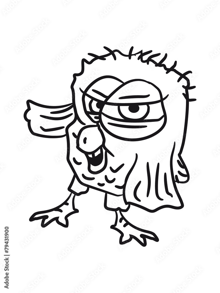 Evil Cool Comic Book Owl Evil Cool Comic Book Owl