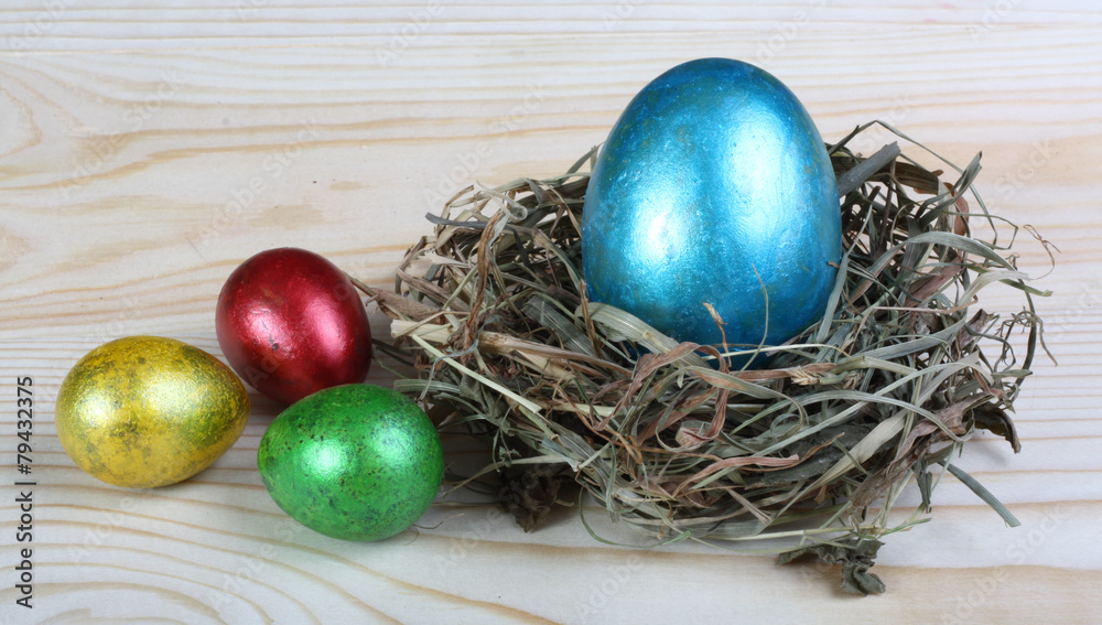 Easter Eggs in a nest Easter Eggs in a nest