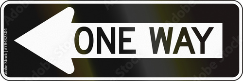 Φωτογραφία United States traffic sign: One way