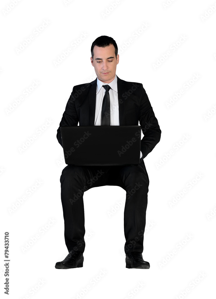Business man using computer