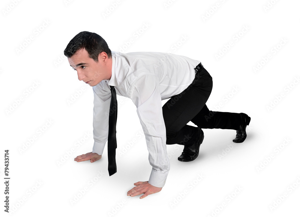 Business man start run Business man start run