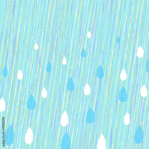 雨　手描き風
