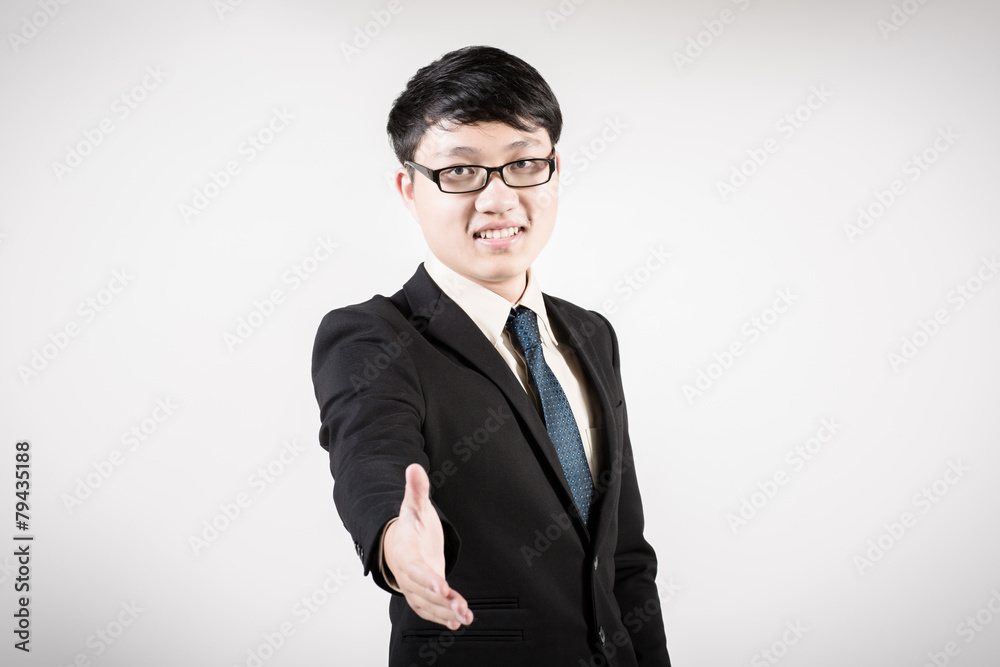 Successful young business man of Asian, full length portrait iso Successful young business man of Asian, full length portrait iso