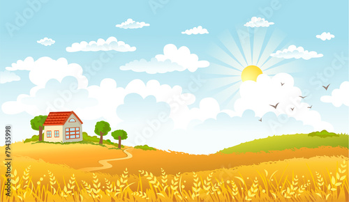 Vector illustration of beautiful landscape.