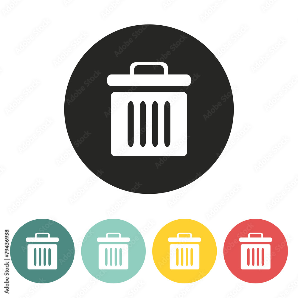 Dustbin icon. Dustbin icon.