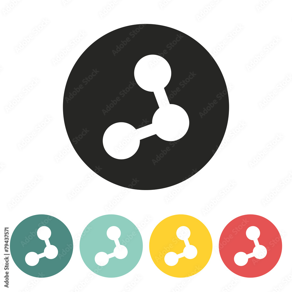 molecule icon. molecule icon.
