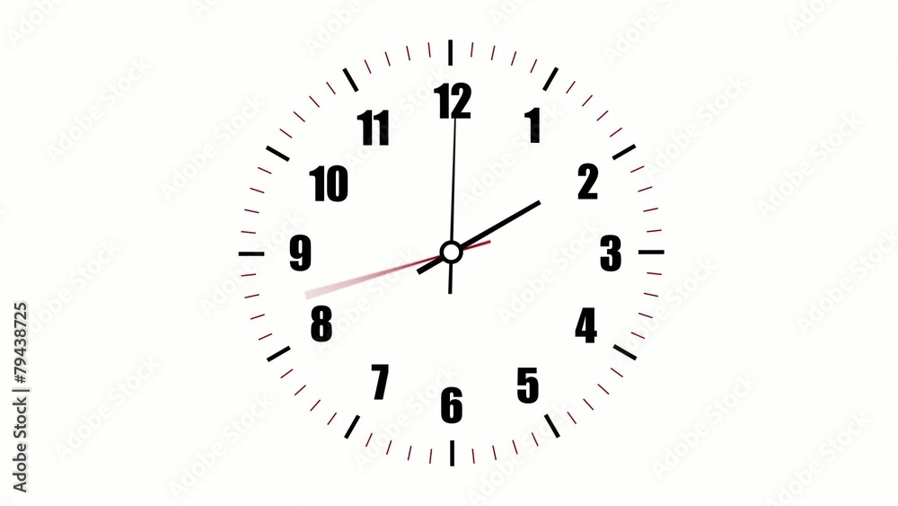 Clock counting down 12 hours over 30 seconds Clock counting down 12 hours over 30 seconds