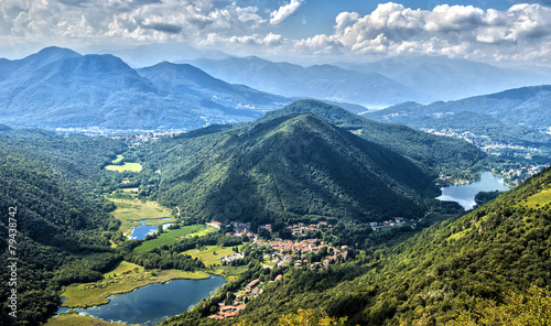 Fotografia, Obraz Views of the Alpine foothills of Varese