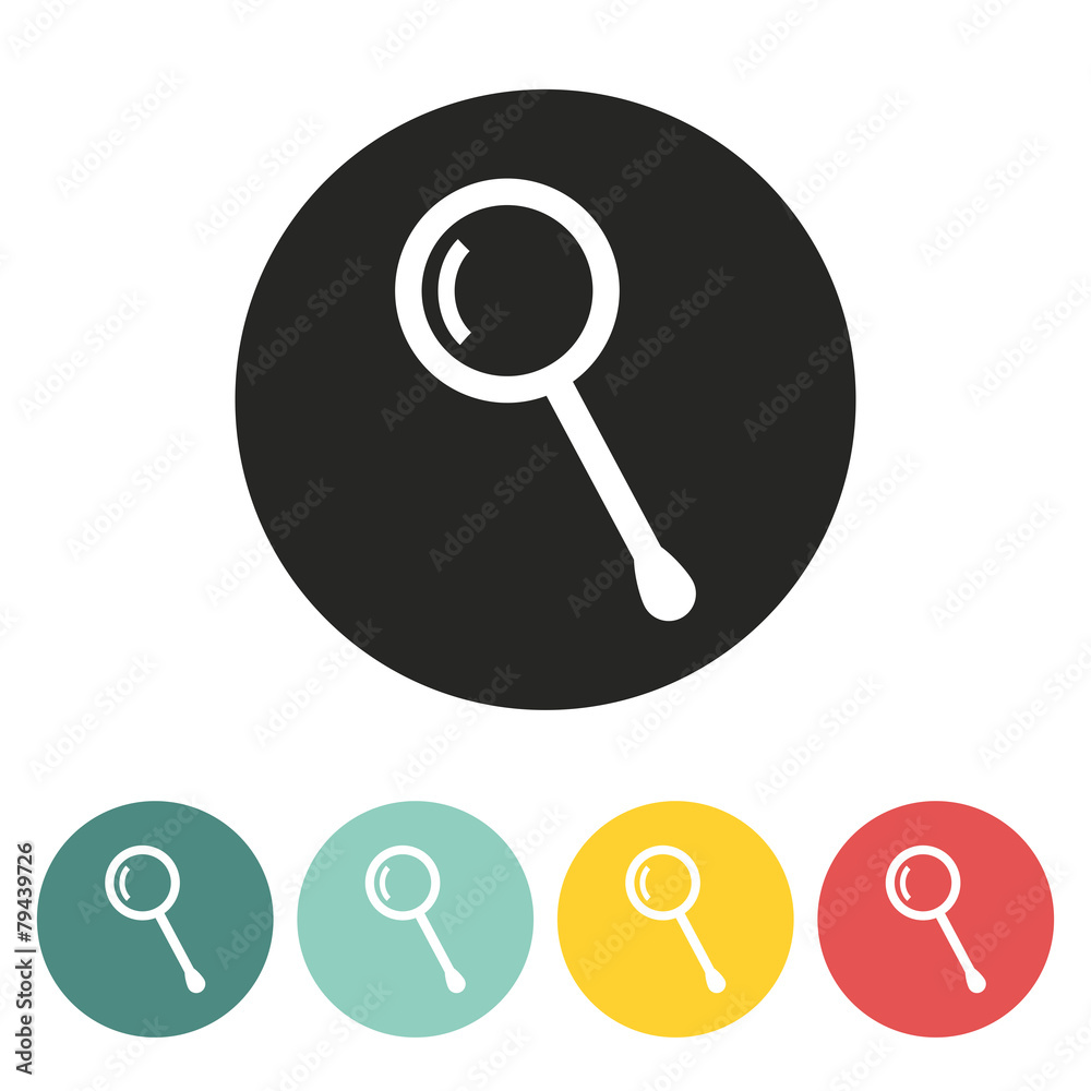 Magnifier icon. Magnifier icon.