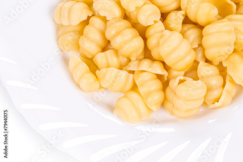 Close up of Italian pasta shells