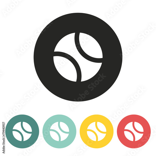 Ball tennis icon.