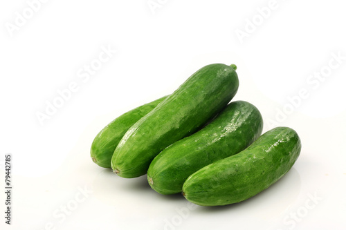 fresh green baby cucumbers you can eat as a snack