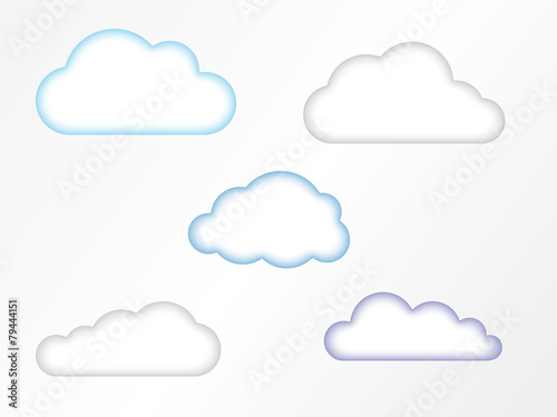 Sanfte Wolkensymbole mit Effekt