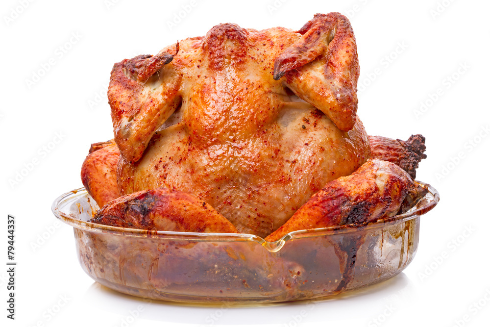 Naklejka premium Grilled chicken carcass