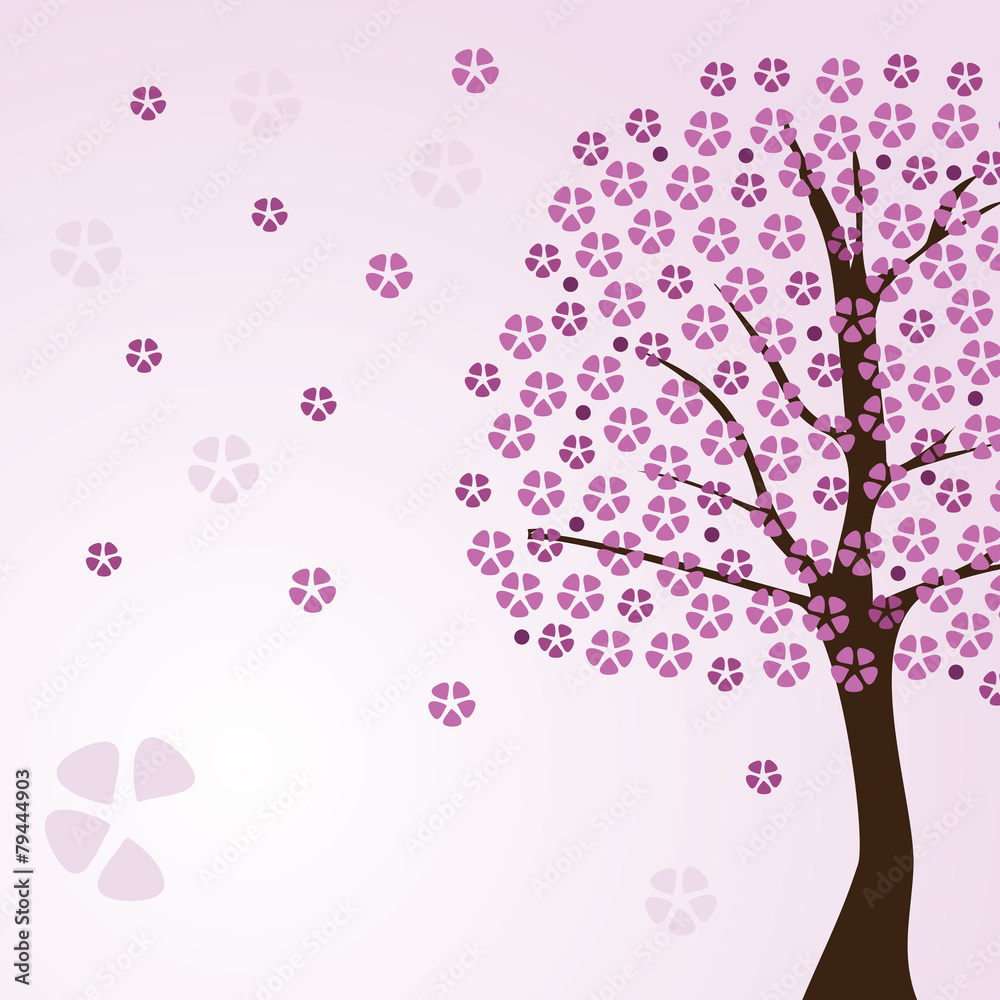 Fototapeta premium Greeting Card: Nature, Spring, Cherry Flowers