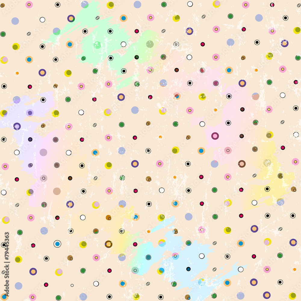 polka dots pattern with strokes and splashes, retro polka dots pattern with strokes and splashes, retro