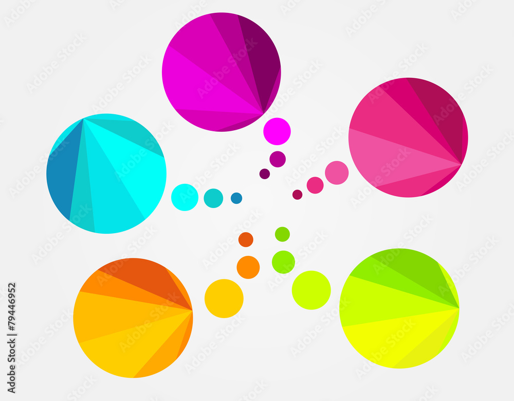 Abstract colorful round speech bubble Abstract colorful round speech bubble