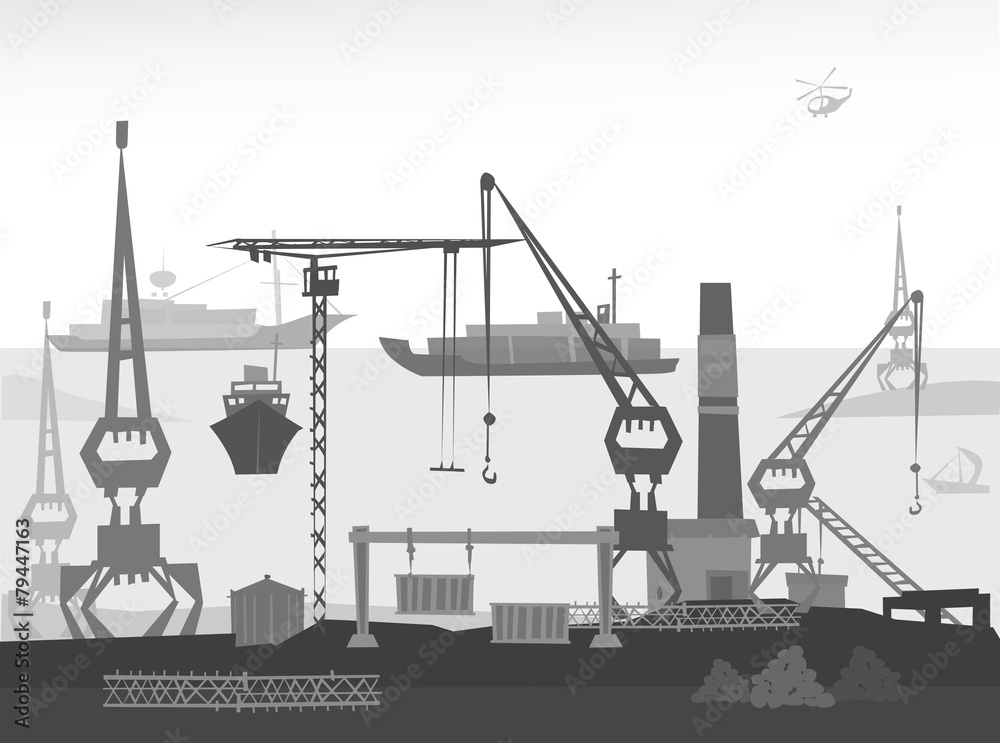 City port illustration