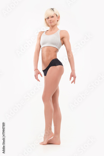 Full body shot of female  athletic forms